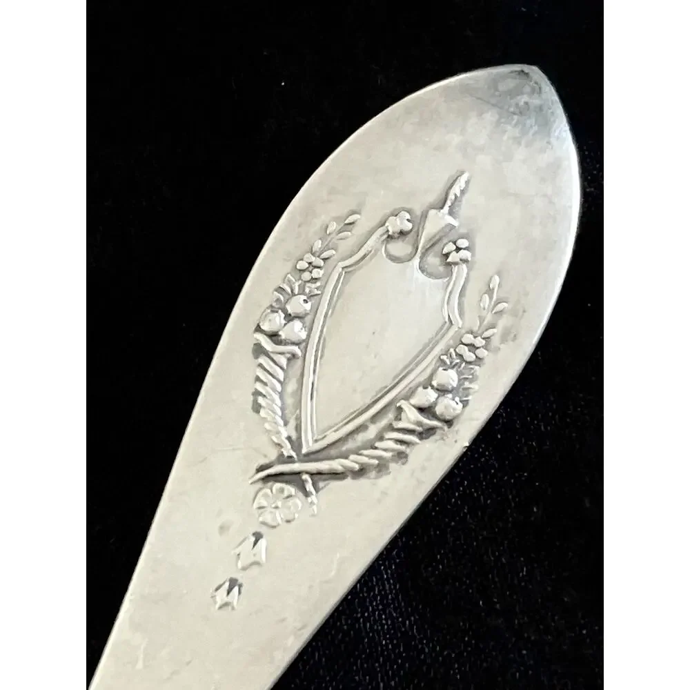Sterling Silver Teaspoons Mixed Lot Of 3 Souvenir, Norway, Monogram 48 Grams - Picture 9 of 10